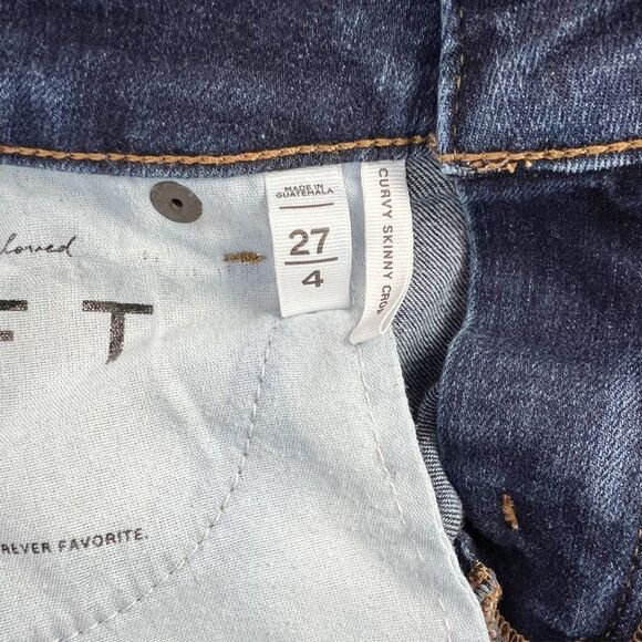 LOFT Curvy Skinny Crop Jeans Mid Rise Size 4 / 27 - Picture 8 of 8